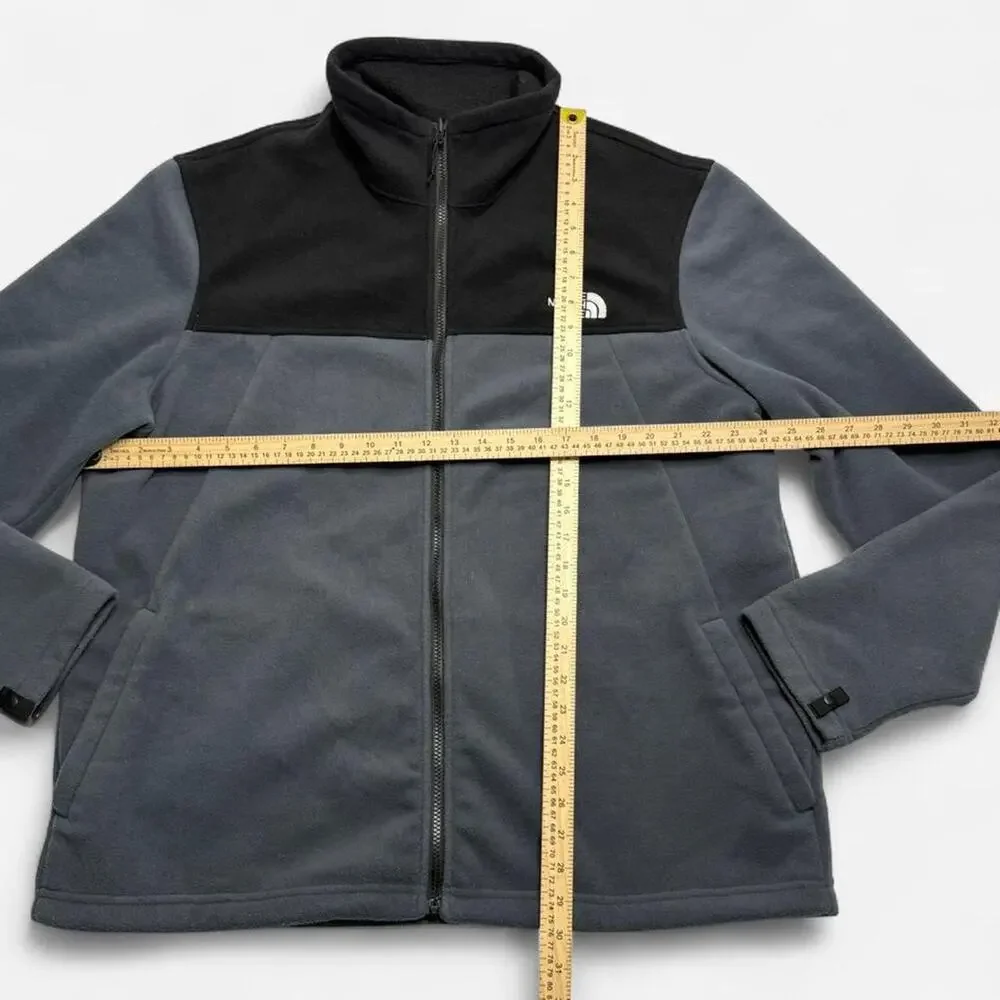 The North Face Full Zip Fleece Jacket Gray Black Mens XXL